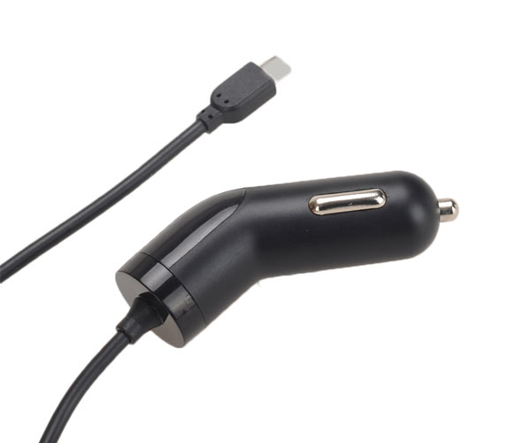 Portable Car Charger 2.4A With Built-in Micro USB Cable | MSH